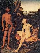 Lucas Cranach, Apollo and Diana in forest landscape